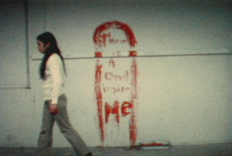 Ana Mendieta, Blood and Fire : Ana Mendieta Untitled (Blood Sign #1), 1974 Super-8 color, silent film transferred to DVD Running time : 4 minutes, 40 seconds Edition of 6 # W16193 Credits : © The Estate of Ana Mendieta Collection / Courtesy Galerie Lelong